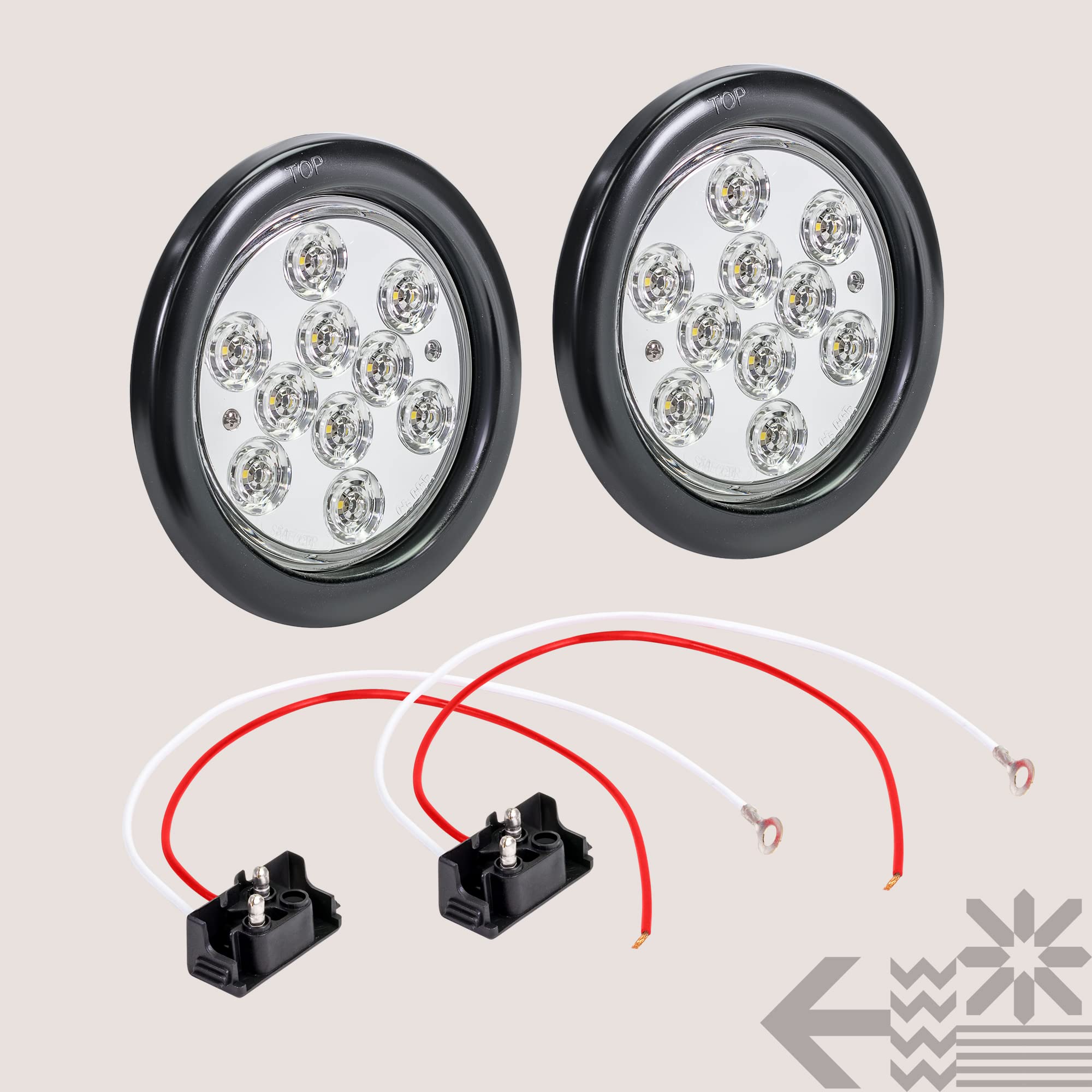 ONLINE LED STORE TRUE MODS lens detail showing diffused polycarbonate for even light