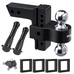Onsski front view dual-ball hitch showing dual-ball compatibility and sturdy build