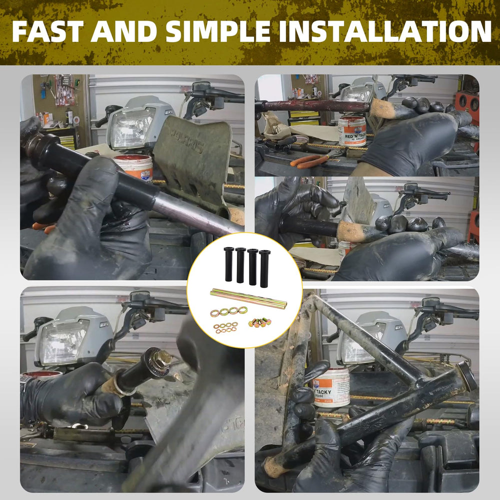 ONYUOKU installed on Polaris lower A-arm demonstrating restored steering stability