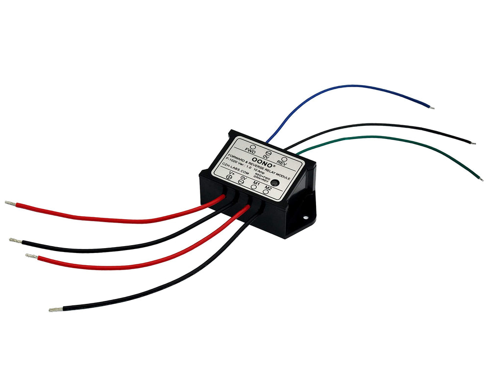 OONO module LED closeup showing red and green indicators to confirm direction