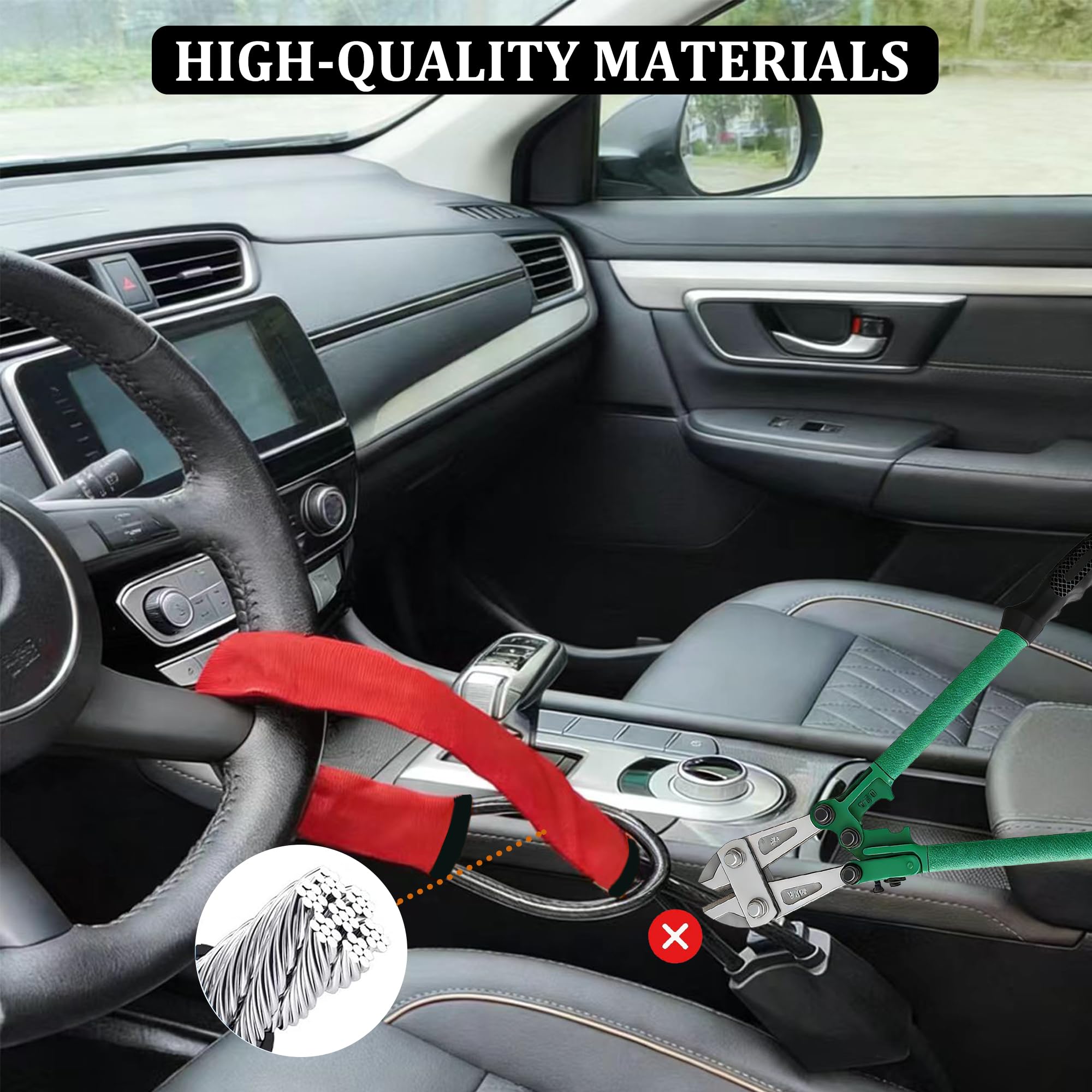 OOYAYA PVC-wrapped cable detail protecting wheel finish and resisting cuts
