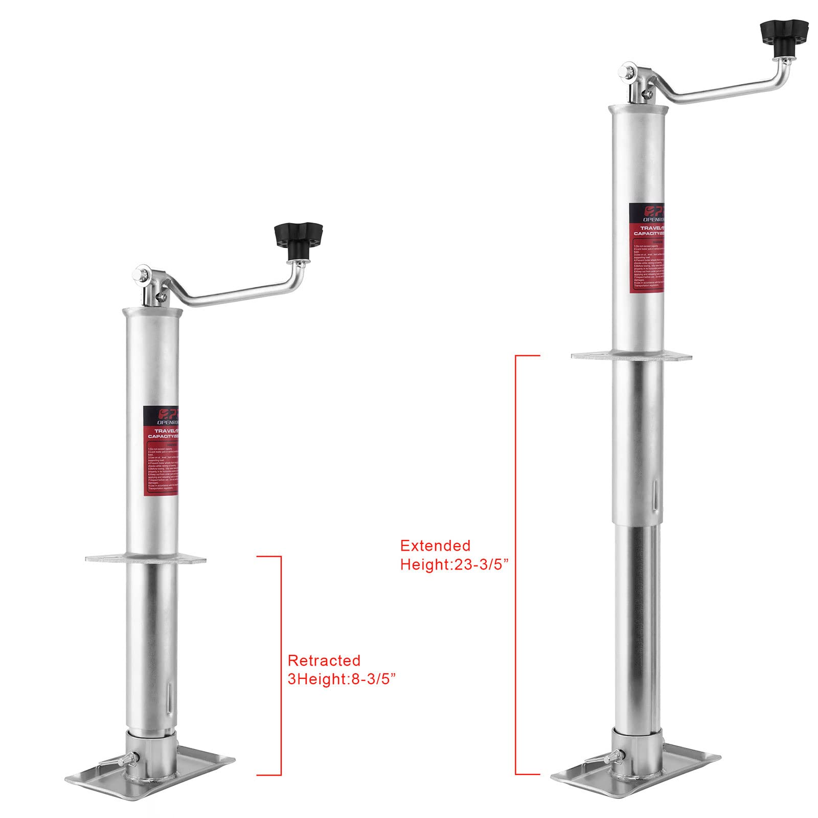 OPENROAD foot plate detail improving ground contact and trailer stability