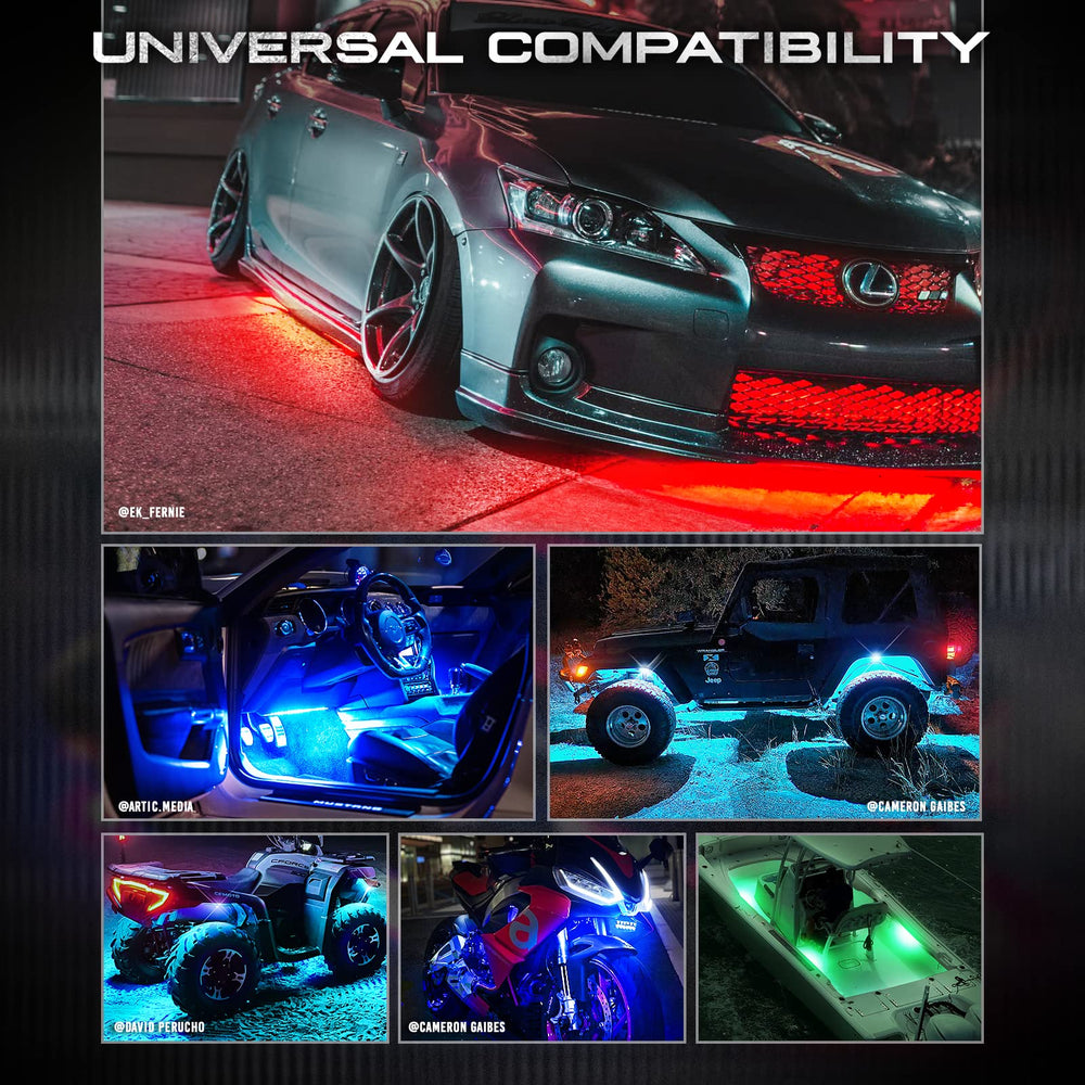 OPT7 Aura LEDs pulsing to music demonstrating the music-sync benefit