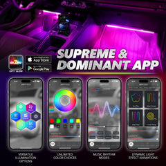 OPT7 footwell installation illuminating interior for ambiance