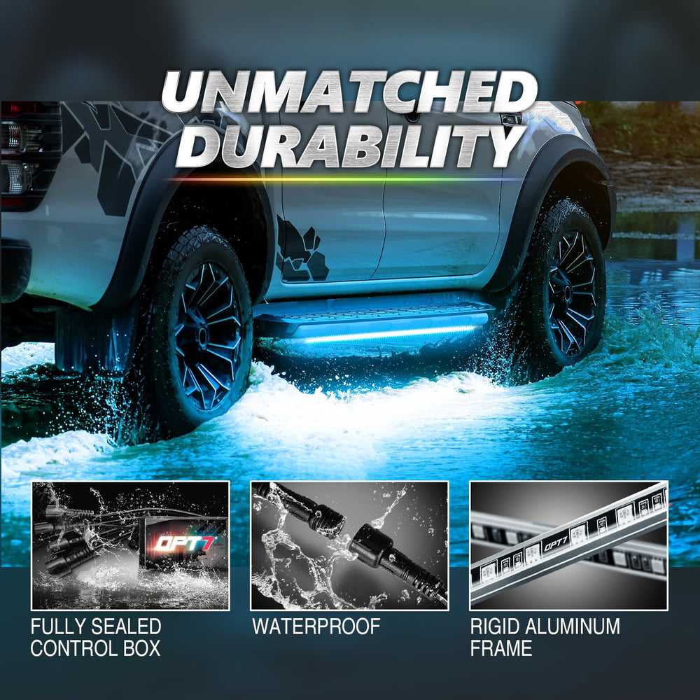 OPT7 Aura Pro included mounting brackets and 12V harness with inline fuse for safe install