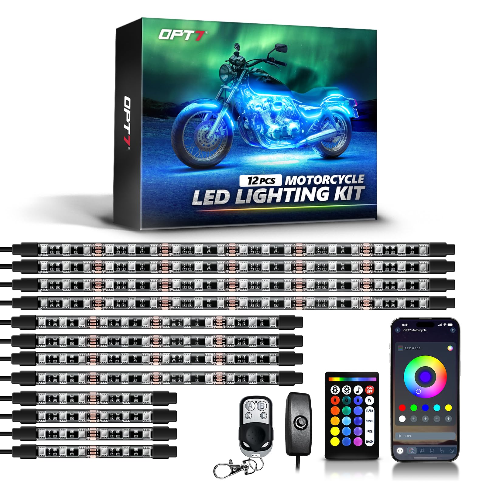 OPT7 front packaging showing kit contents and easy install benefit