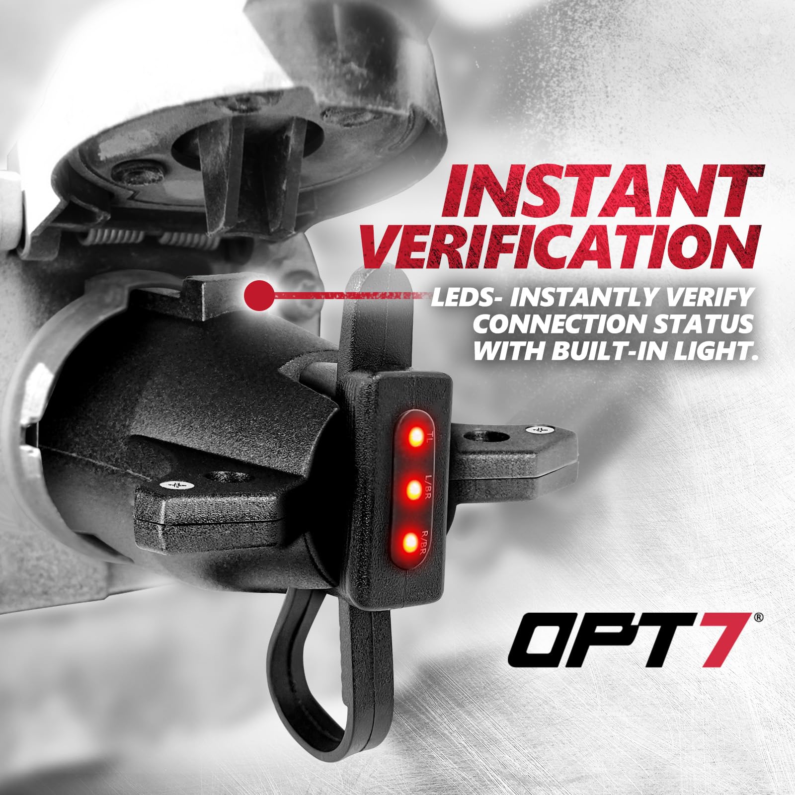 OPT7 retainer fins detail showing secure fit to prevent loose trailer connections