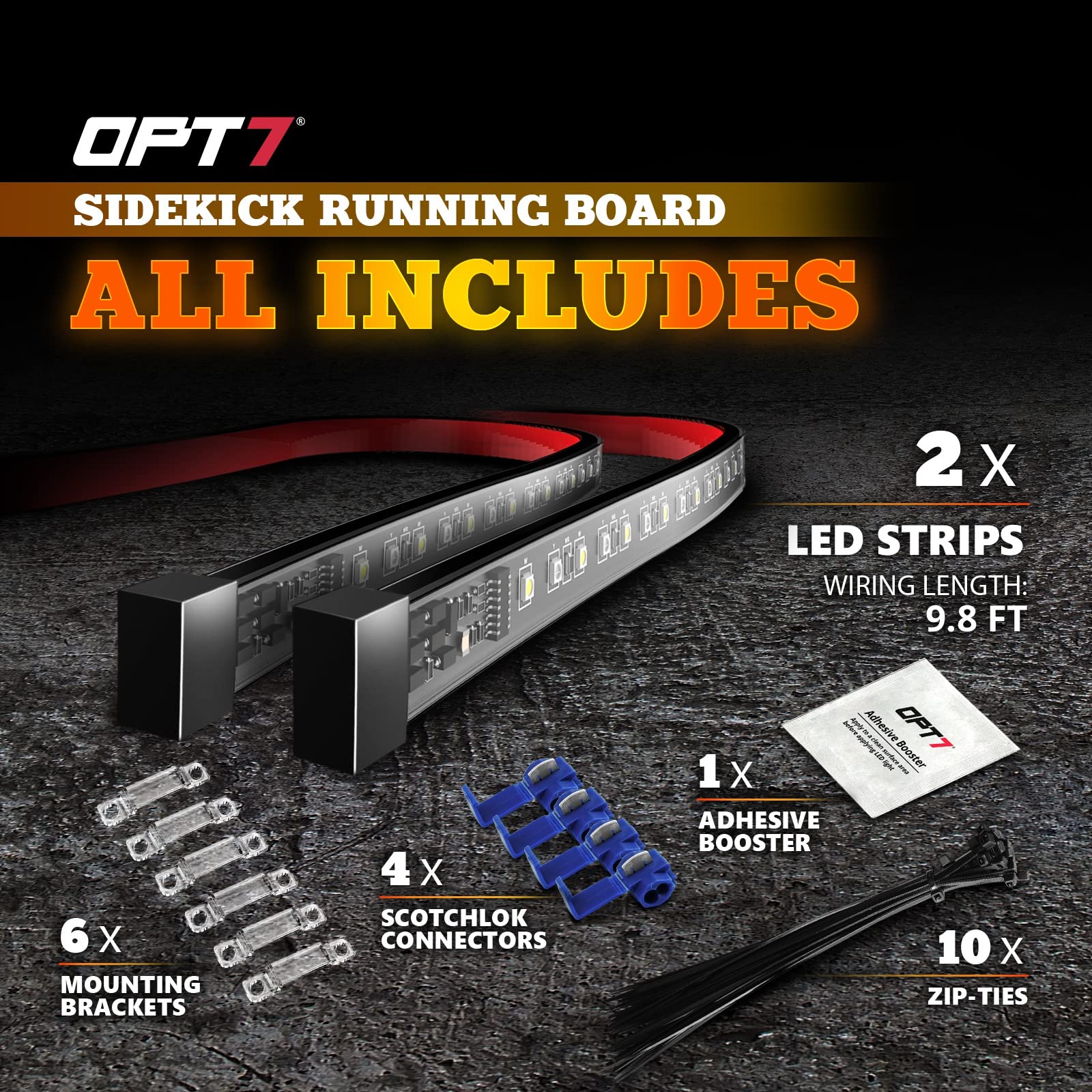 OPT7 sidekick installed on truck side highlighting added visibility