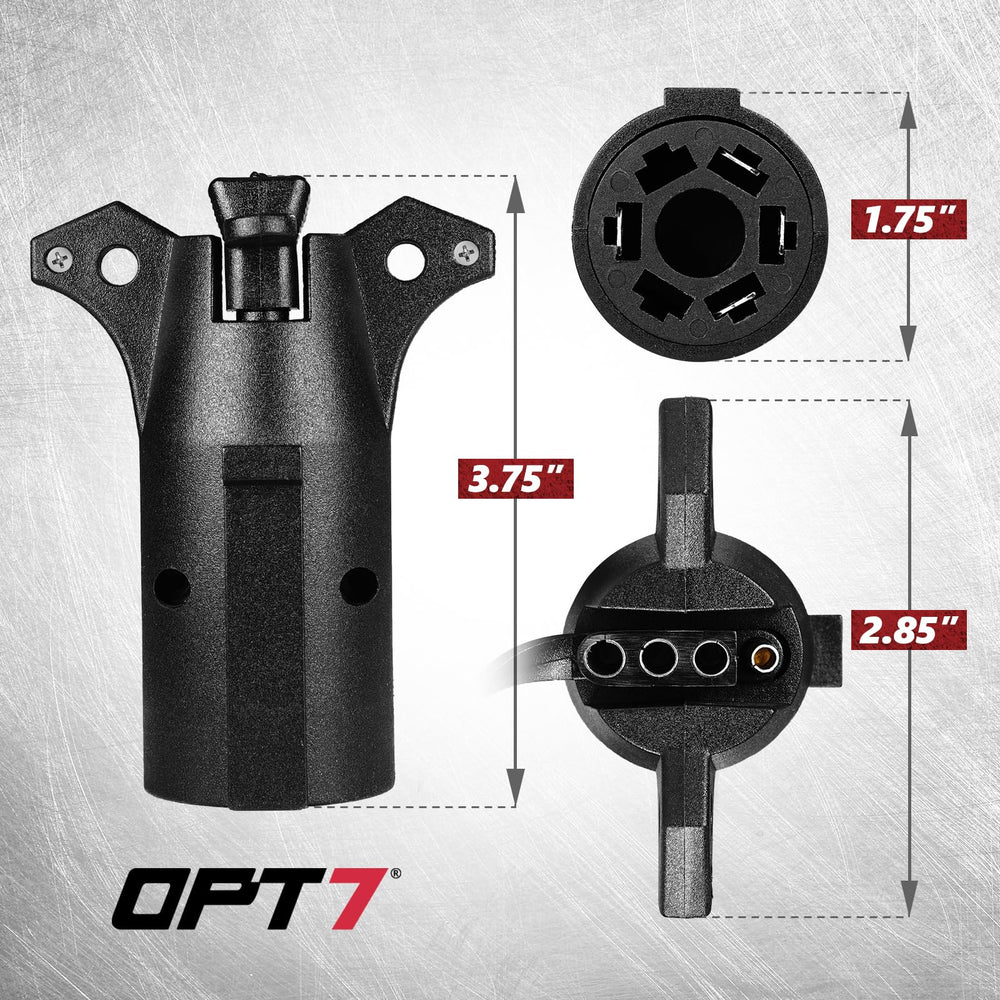 OPT7 size comparison scale shows compact footprint for convenient storage
