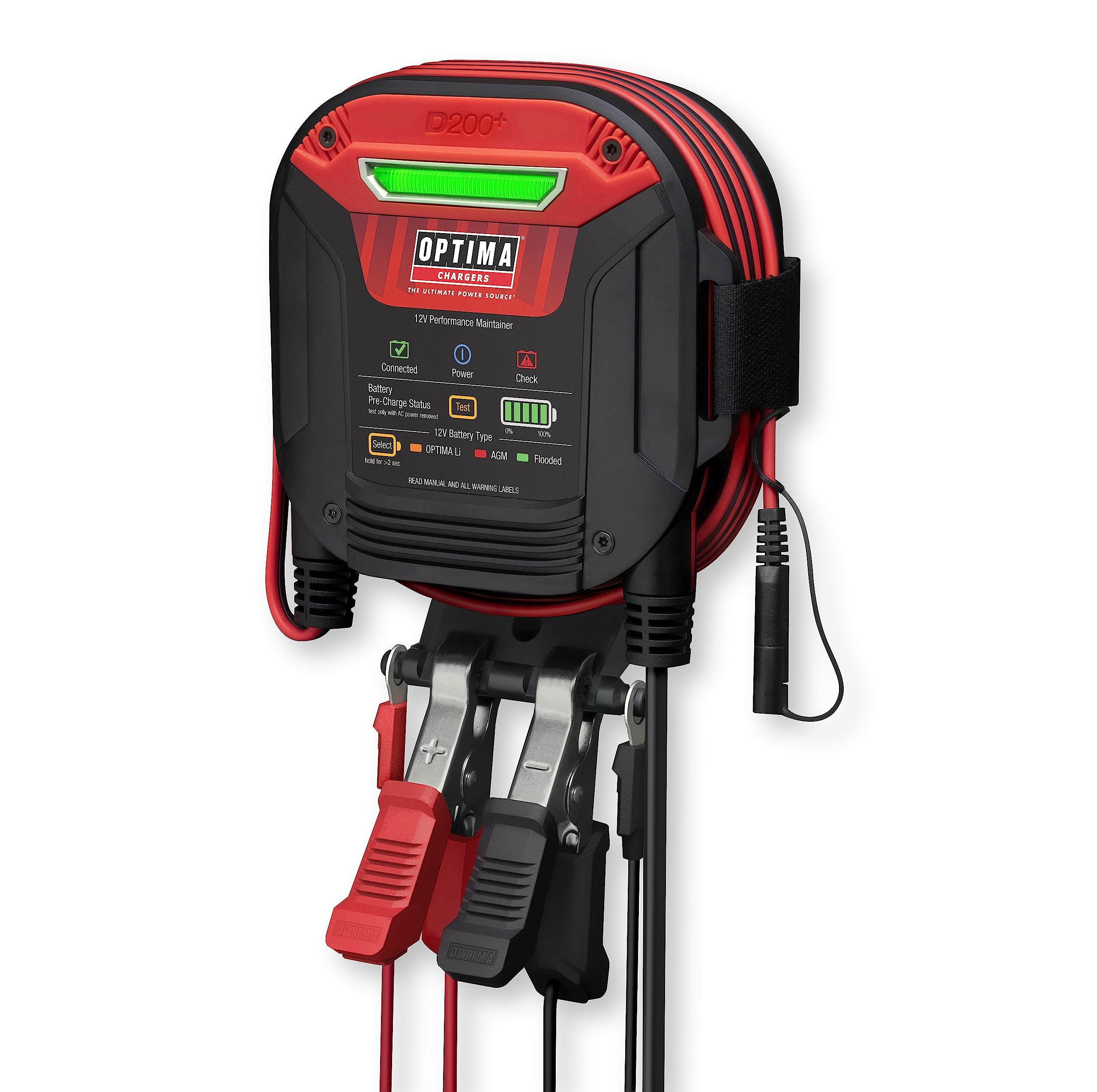OPTIMA D200+ front view showing compact housing and mounting design for organized storage