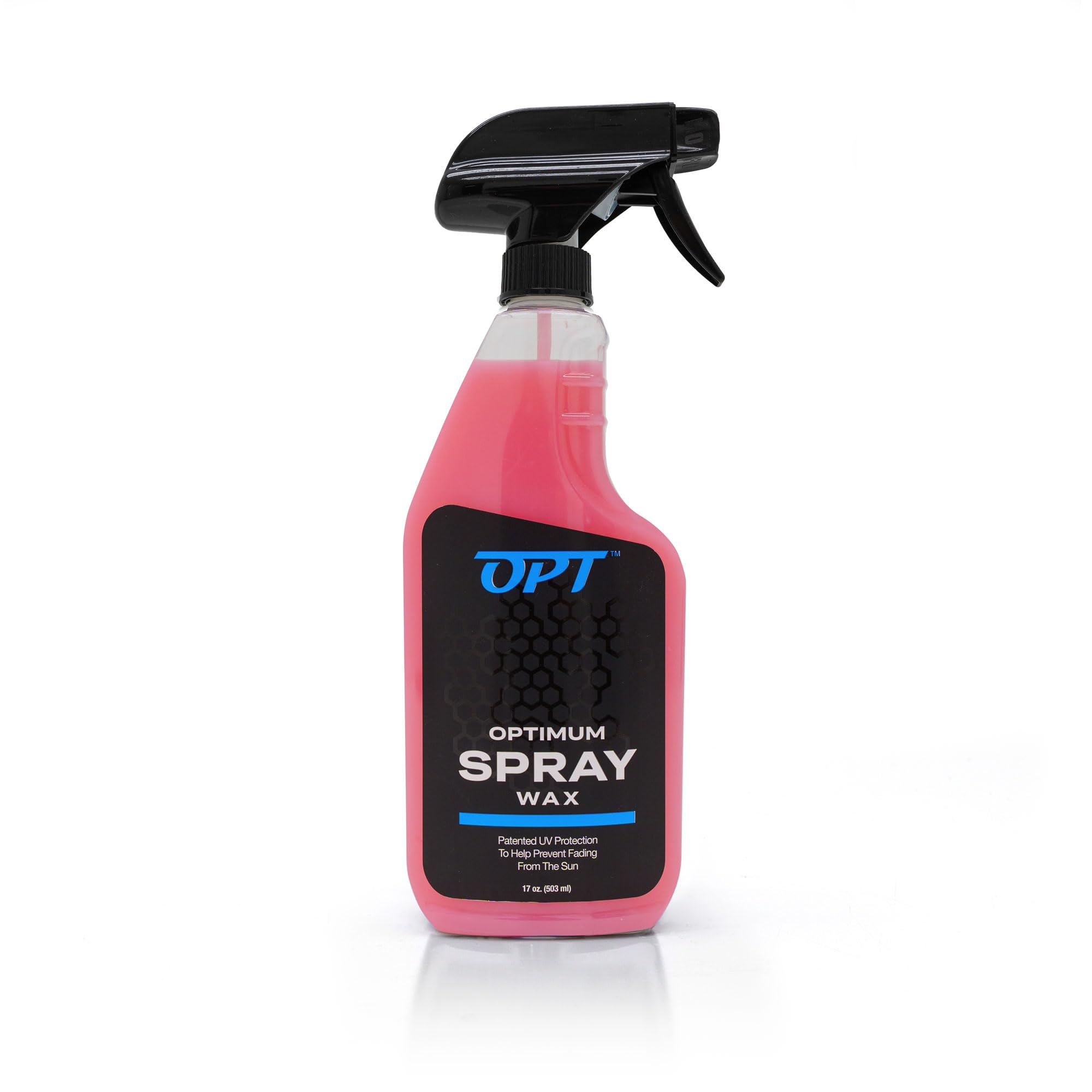 Optimum Polymer Technologies car wax front label showing product benefits