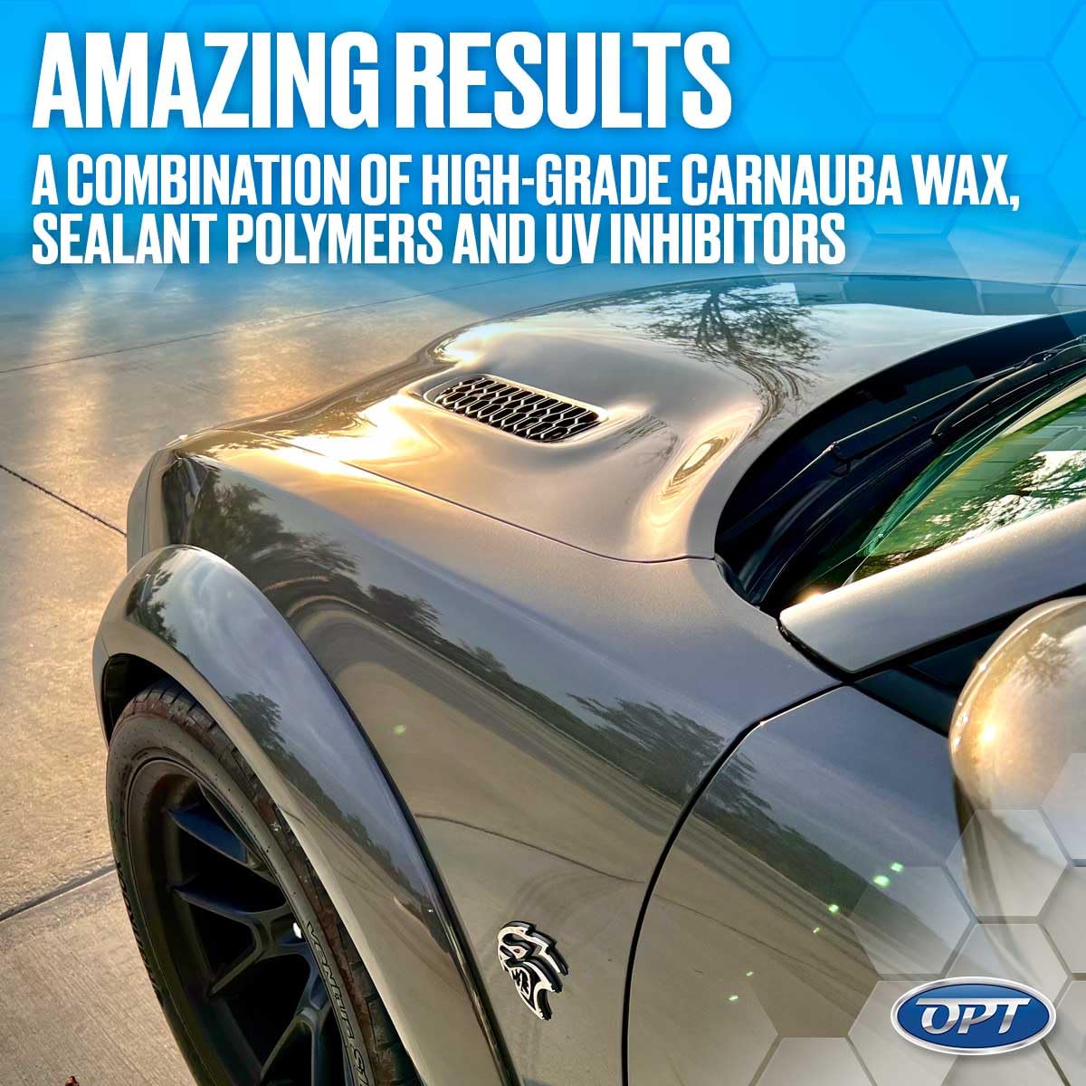 Optimum Polymer Technologies car wax on glass improving clarity and water beading