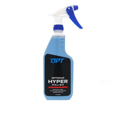 Optimum Hyper Polish being sprayed onto a panel demonstrating easy, even application and control