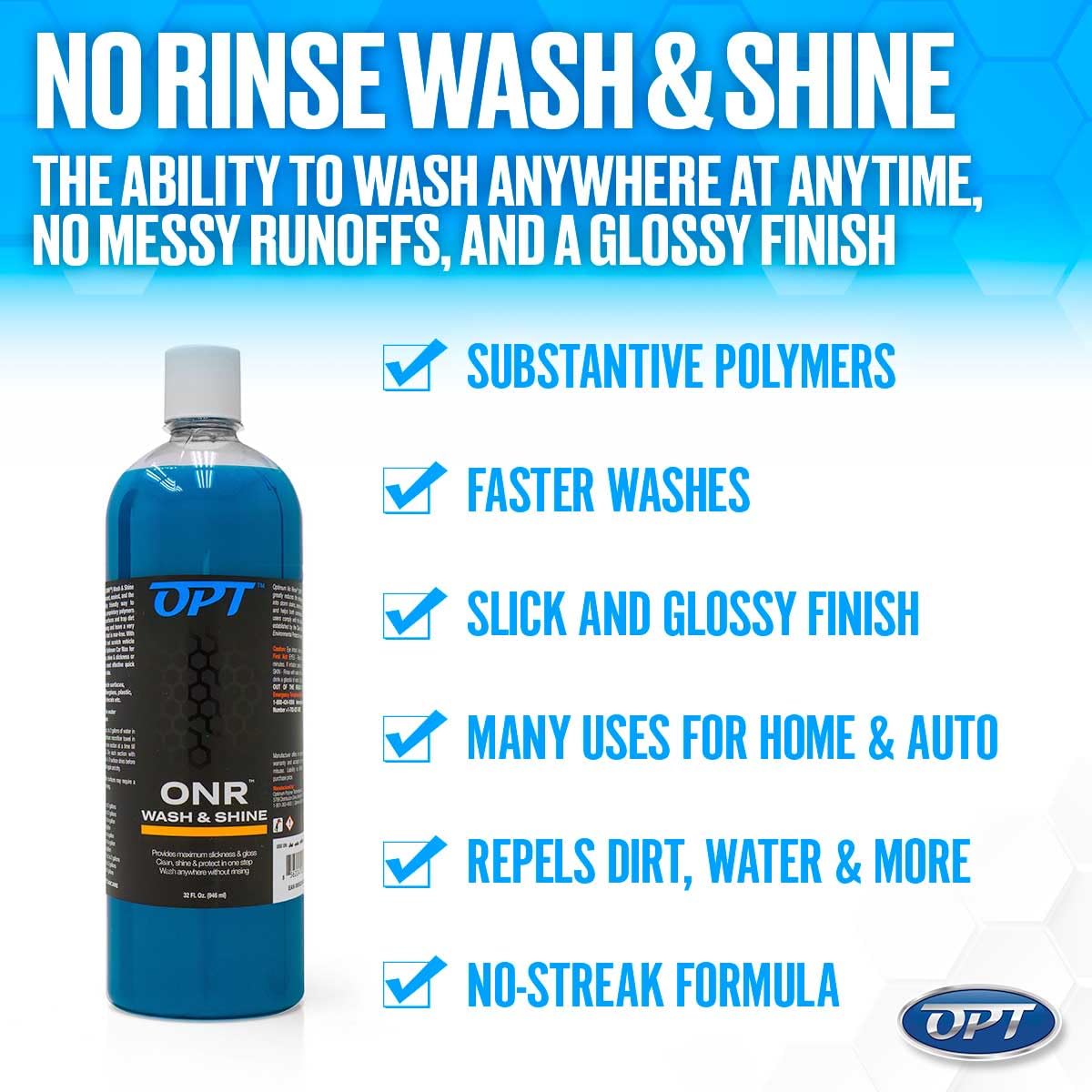 Optimum ONR concentrate poured into water showing dilution and clarity