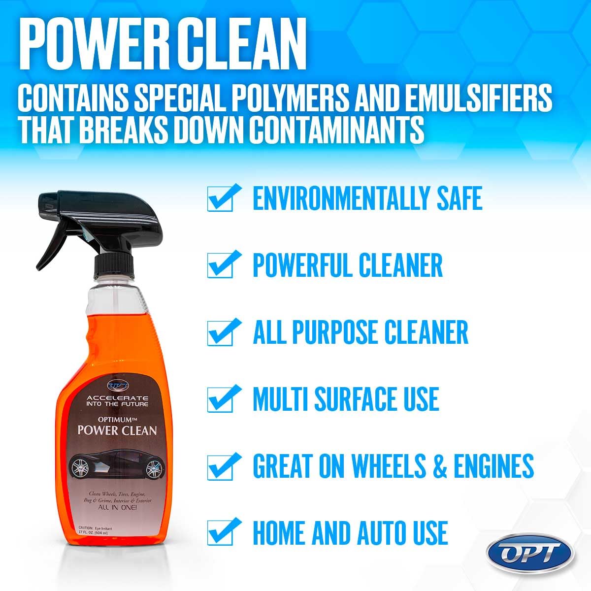 Optimum Power Clean cleaning dashboard and trim safely for refreshed interior