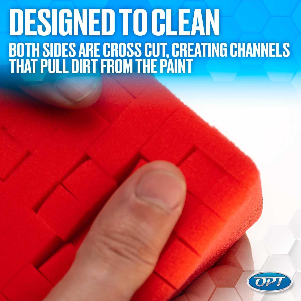 Optimum Big Red Sponge applying ONR on car panel preventing scratches