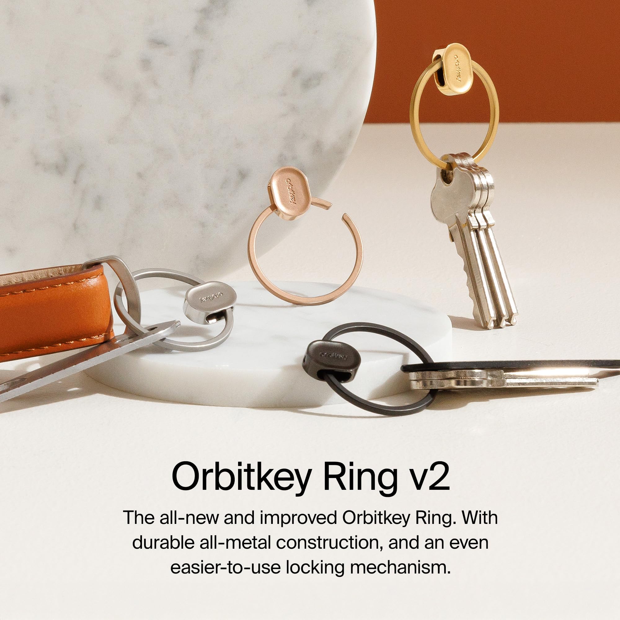 orbitkey Ring V2 close-up of locking mechanism for fast key release benefit