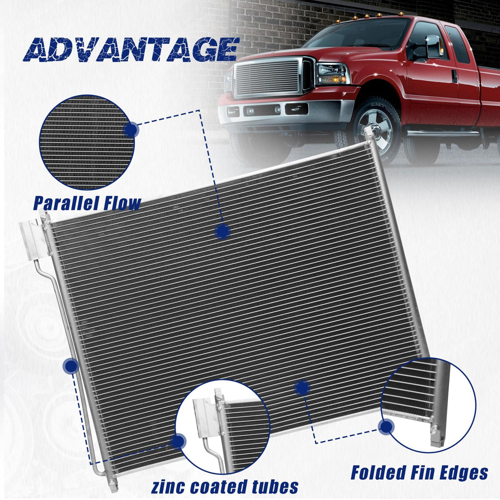 Orceed condenser installed in engine bay demonstrating direct-fit convenience
