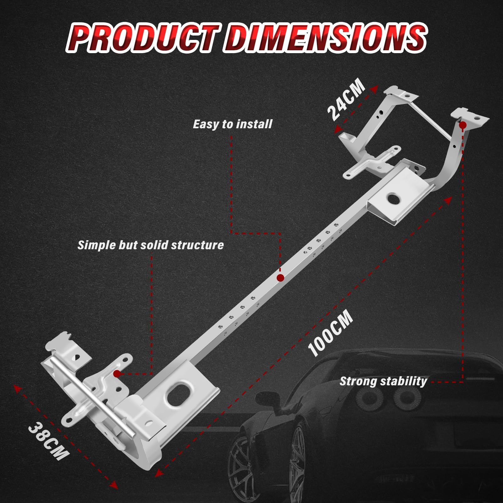 Orceed installed on Corvette front end restoring radiator support and alignment