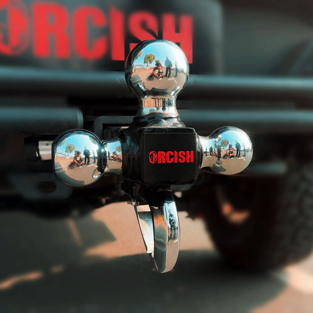 ORCISH in-use towing a camper, shows real-world towing versatility