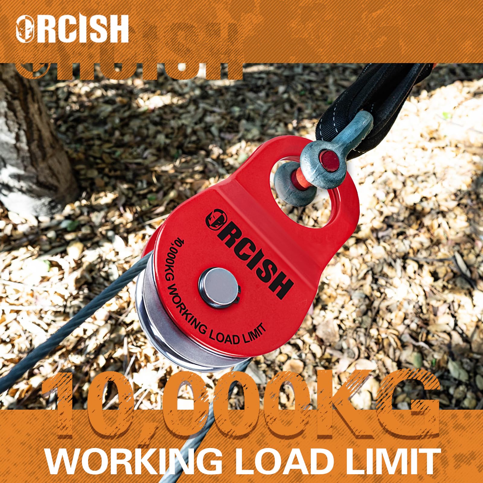 ORCISH stamped capacity label showing 10 ton rating for reliable selection