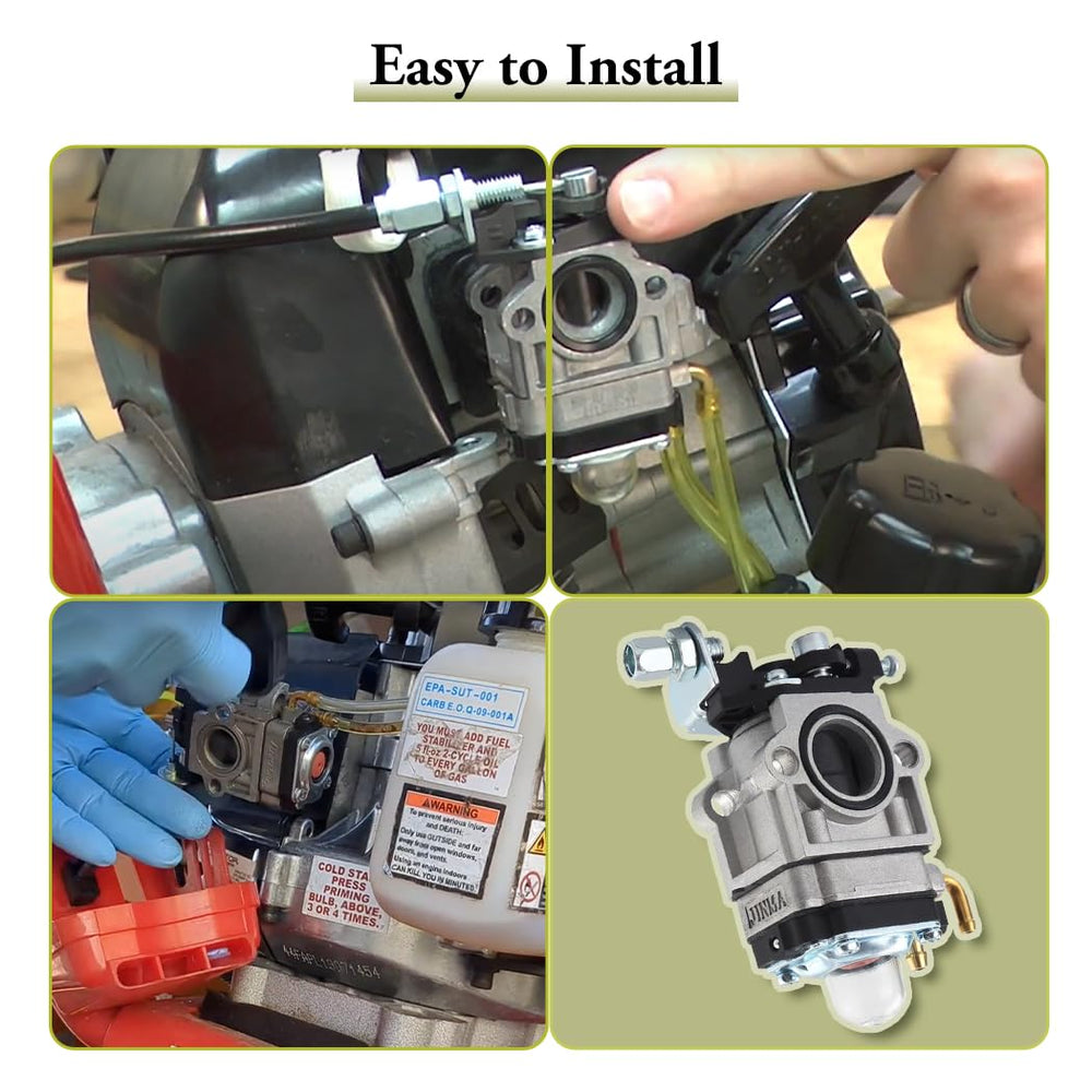 Oriental Power carburetor beside ruler showing compact size for fit verification