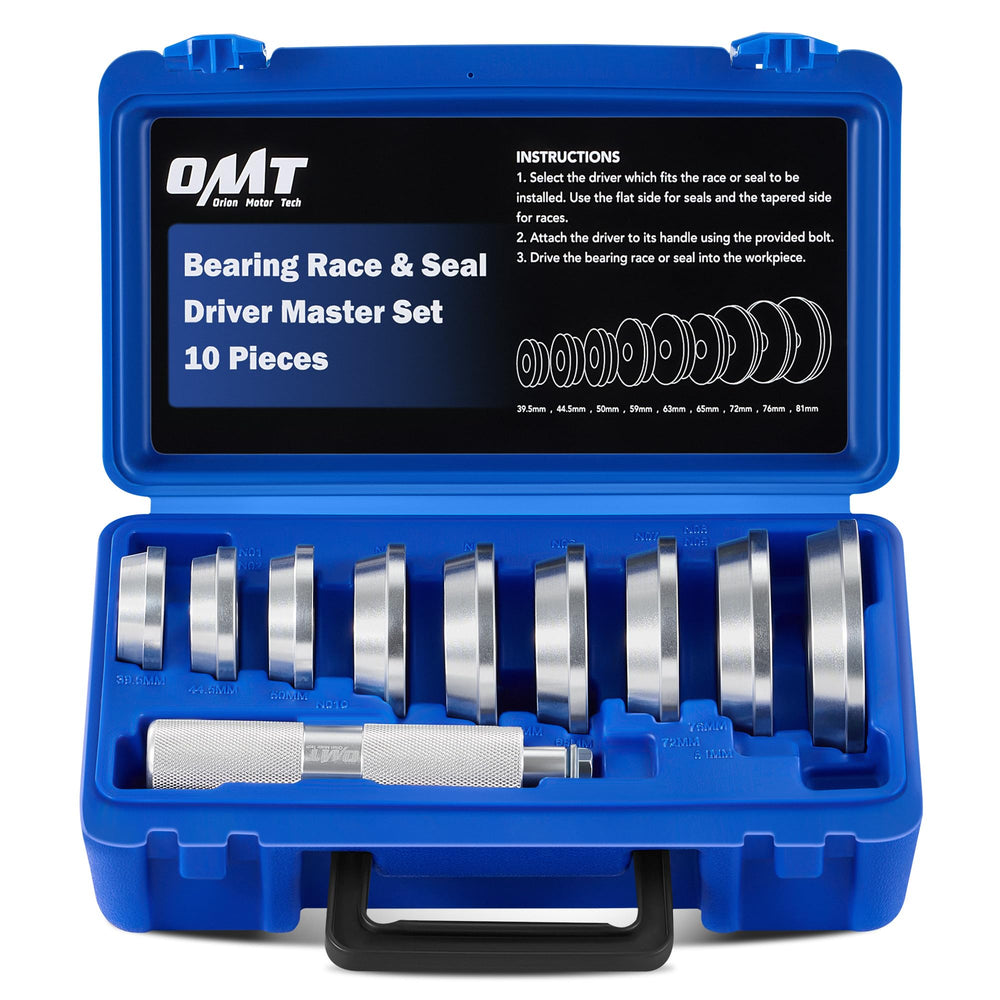 Orion Motor Tech front view of full 10-piece set showing organized layout and quick selection benefit