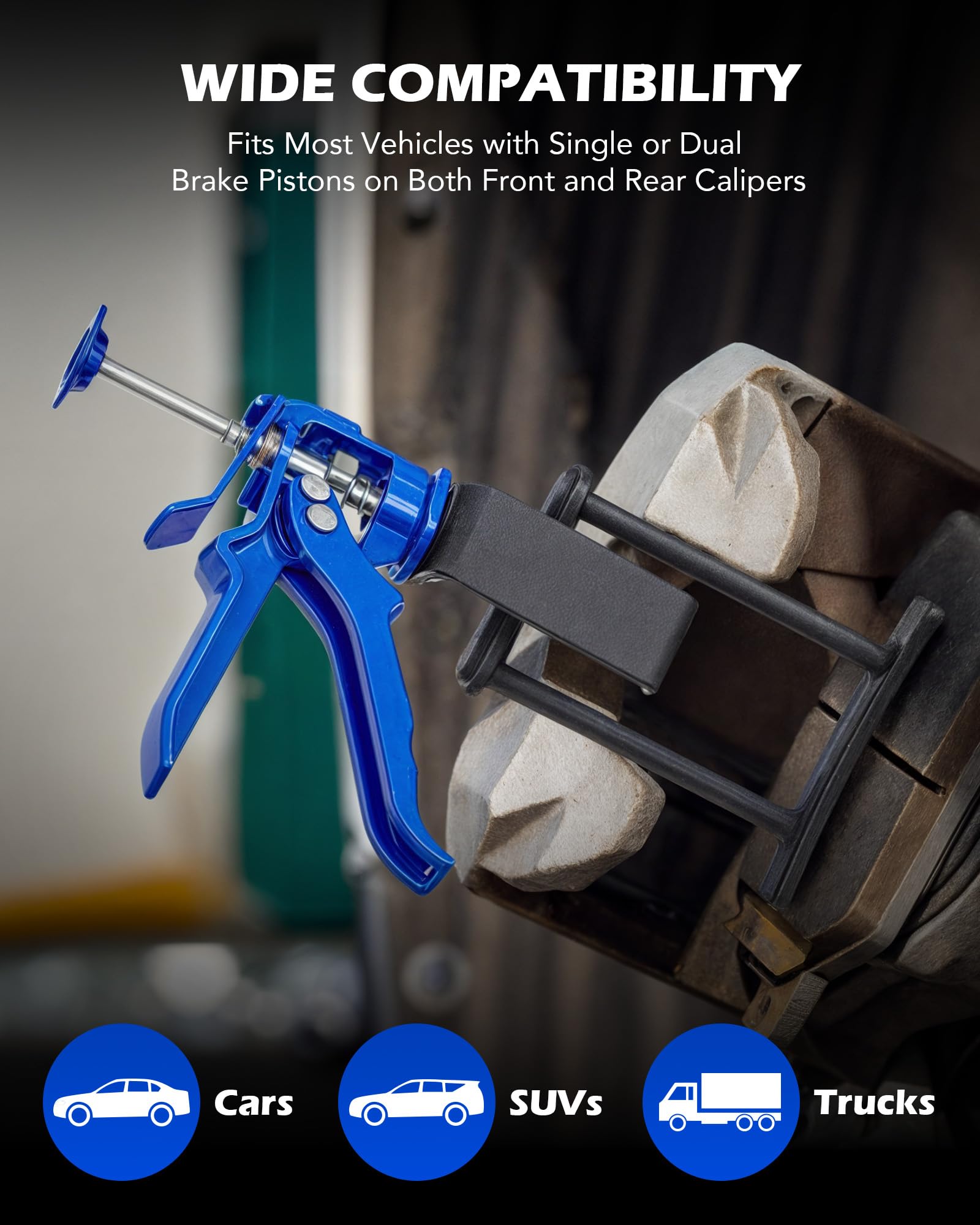 Orion Motor Tech compressor staged in a garage setting illustrating professional-ready tool portability