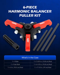 Orion Motor Tech close-up of 3-jaw puller showing secure grip for balanced removal
