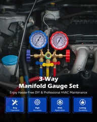 Orion Motor Tech color-coded 3ft hoses laid out for safer, longer reach during service