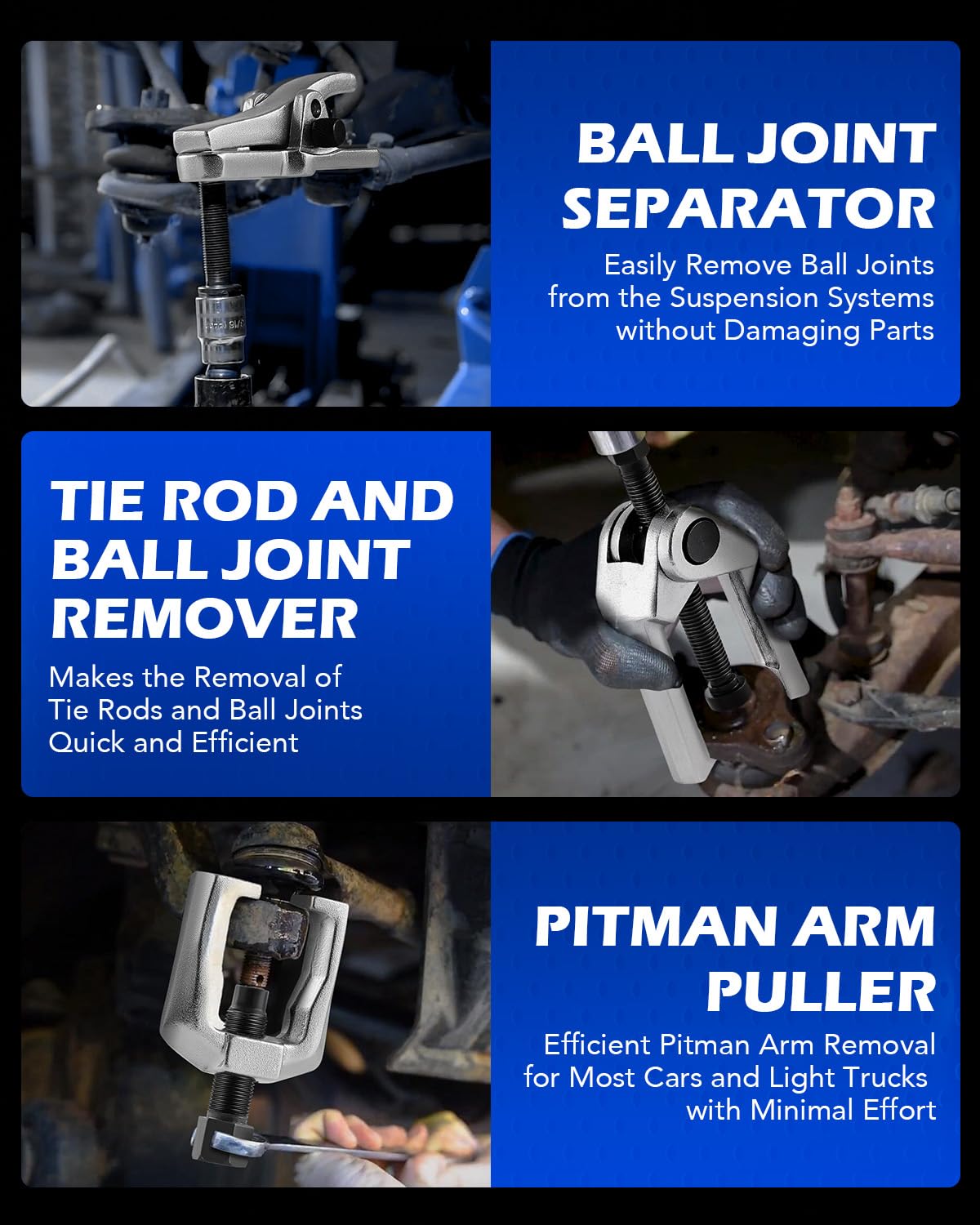Orion Motor Tech five-piece front-end tools displayed for multi-task use