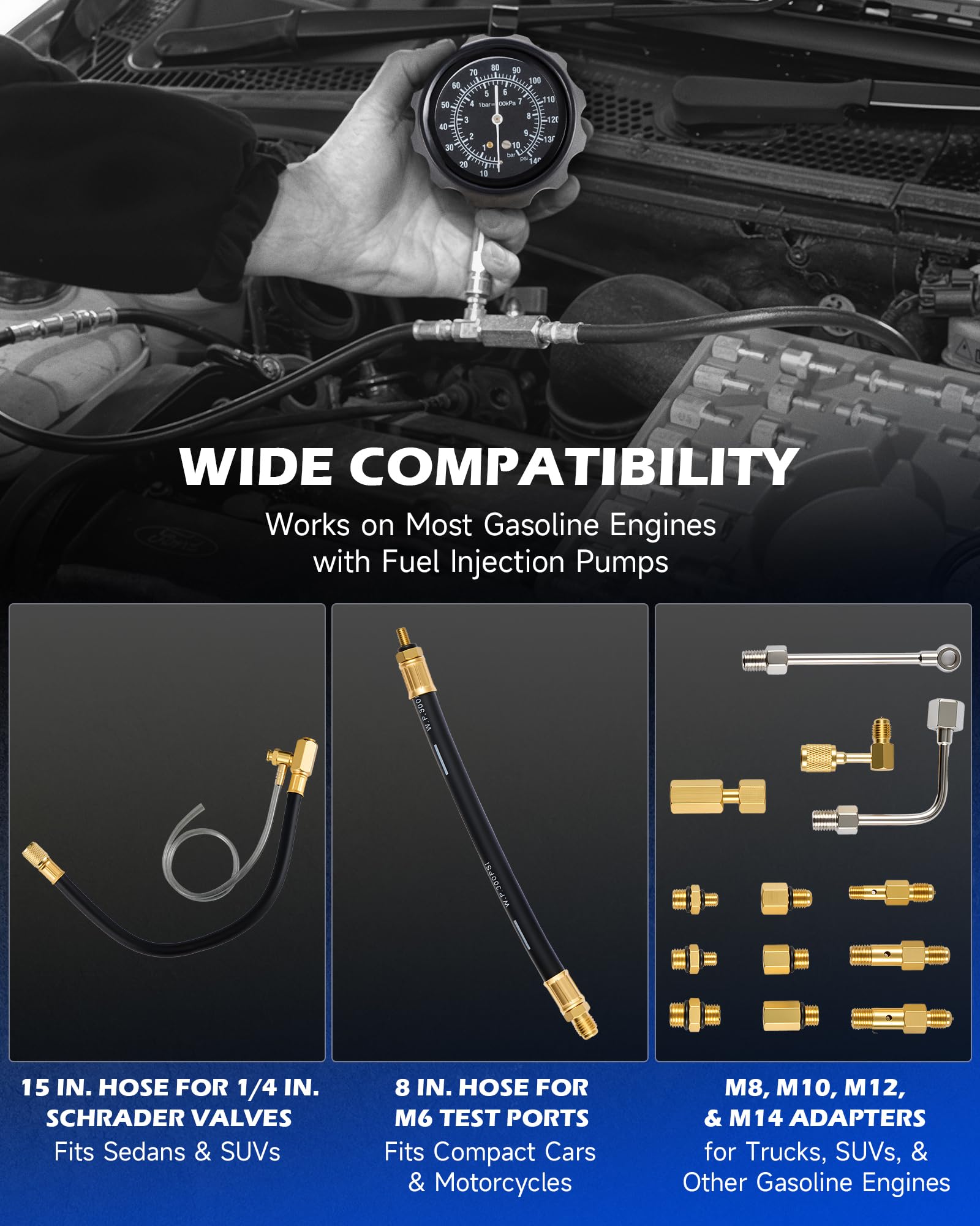 Orion Motor Tech assortment of brass and aluminum adapters providing durable fitment