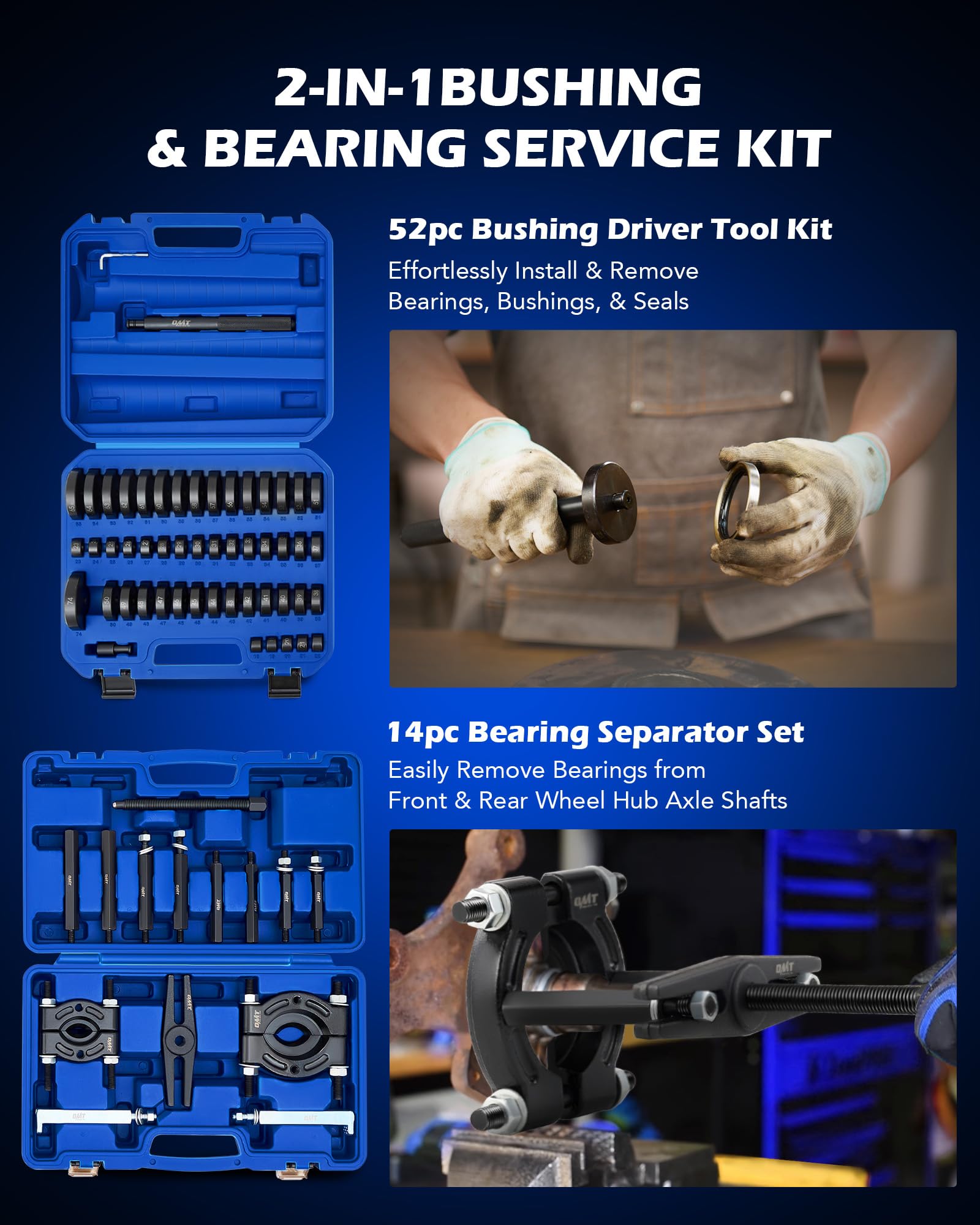 Orion Motor Tech bearing separator close-up showing precise, safe extraction