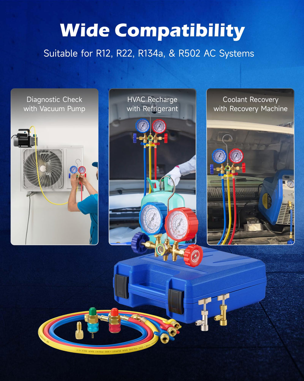 Orion Motor Tech can tap and quick couplers ready for convenient refrigerant access