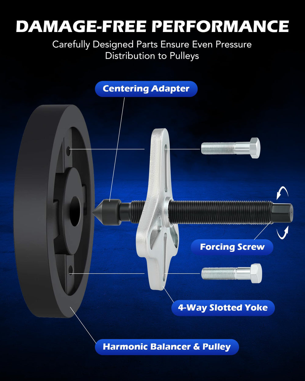 Orion Motor Tech centering adapters array showing fitment options and durability