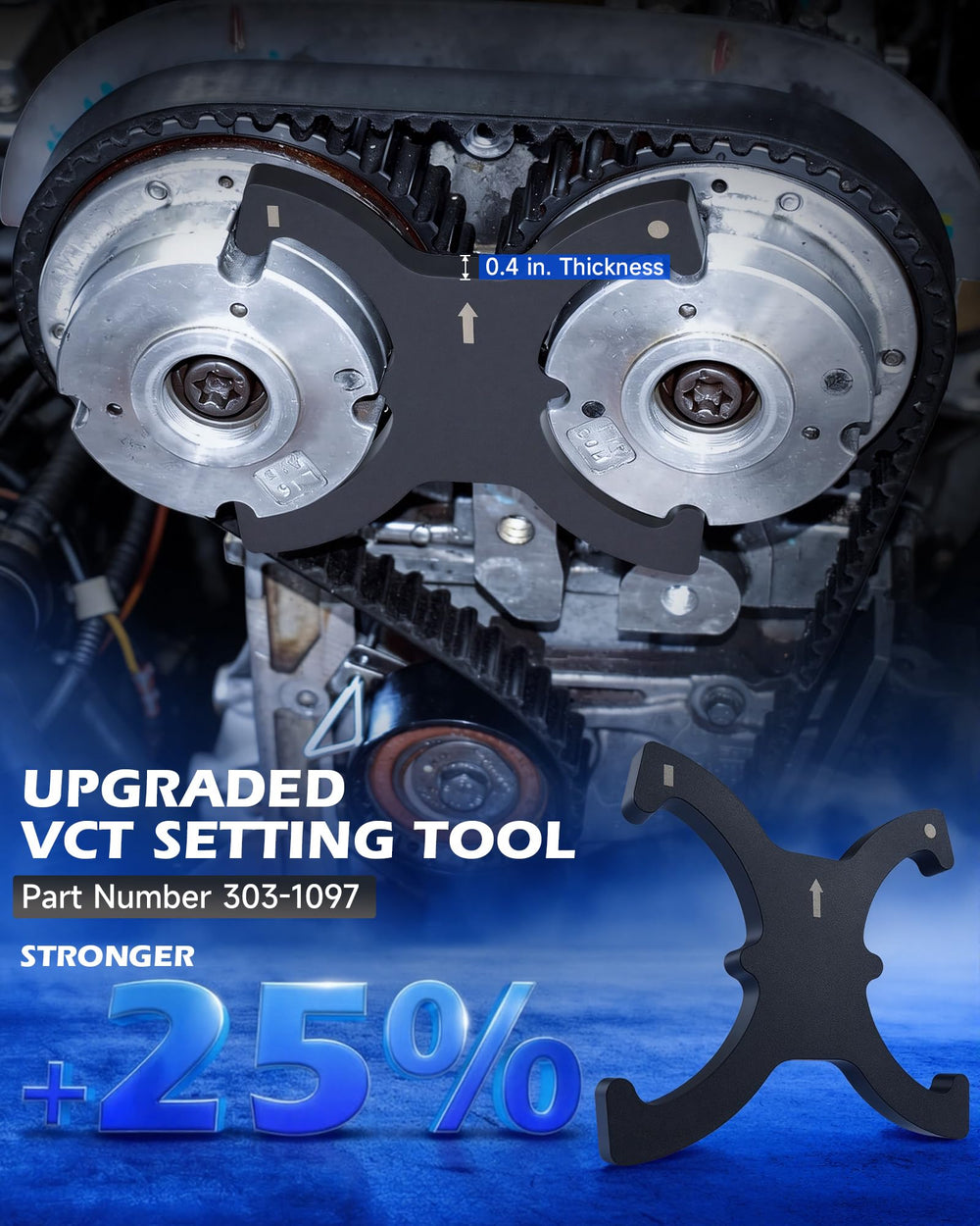 Orion Motor Tech crankshaft alignment tool closeup for accurate TDC placement
