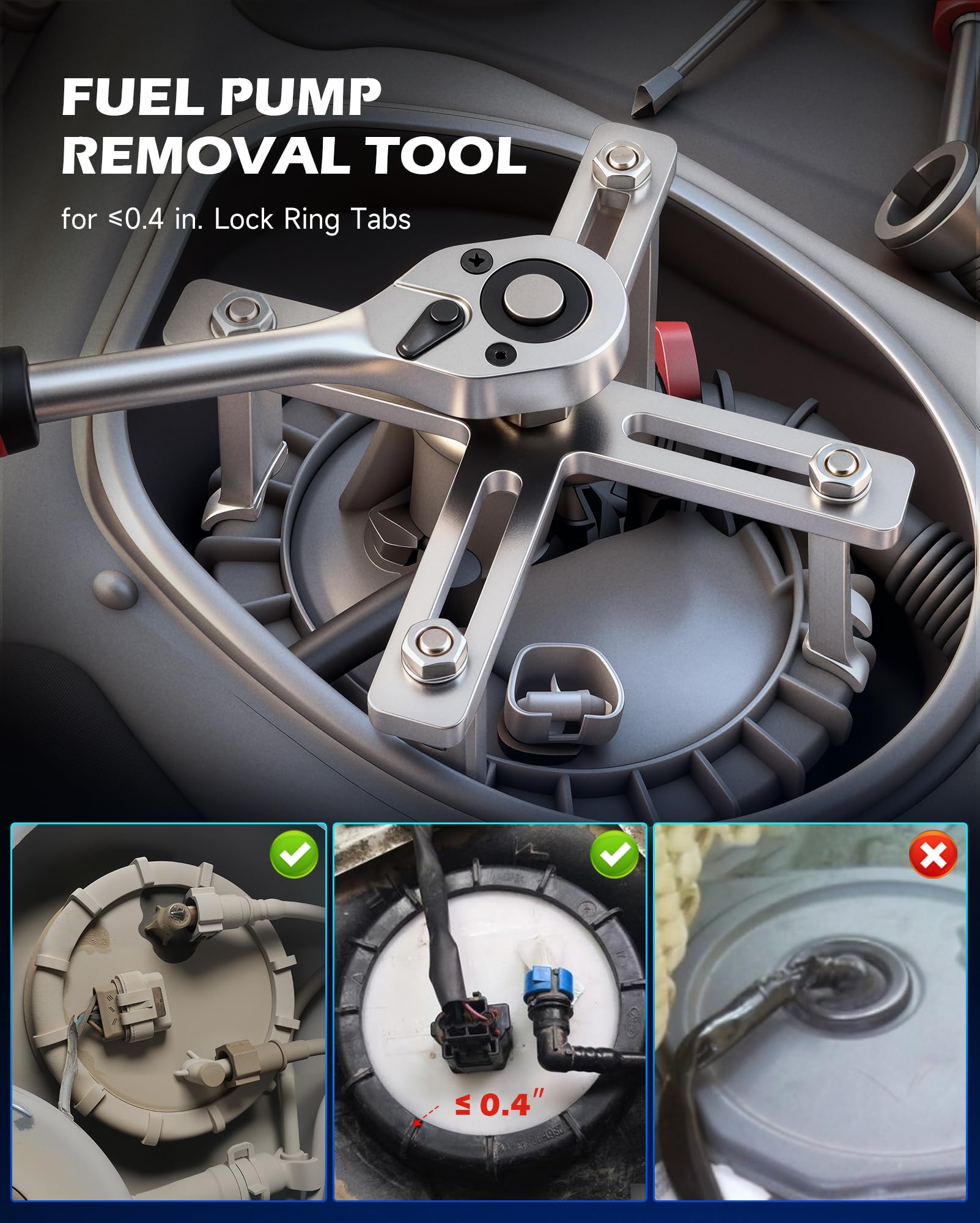 Orion Motor Tech closeup of four jaws demonstrating balanced grip benefit