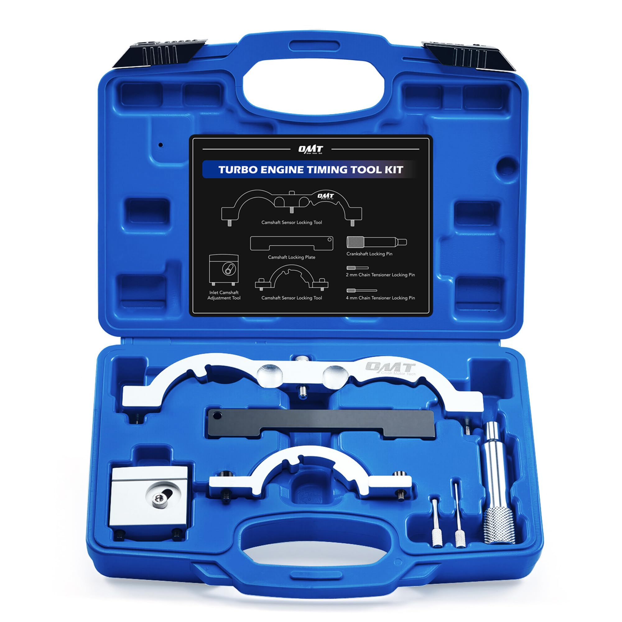 Orion Motor Tech front case open showing organized timing tools and secure storage benefit