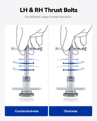 Orion Motor Tech caliper hangers and retaining plates for safe caliper support