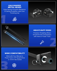 Orion Motor Tech hex head and 1/2" drive focus for tool compatibility and quick use