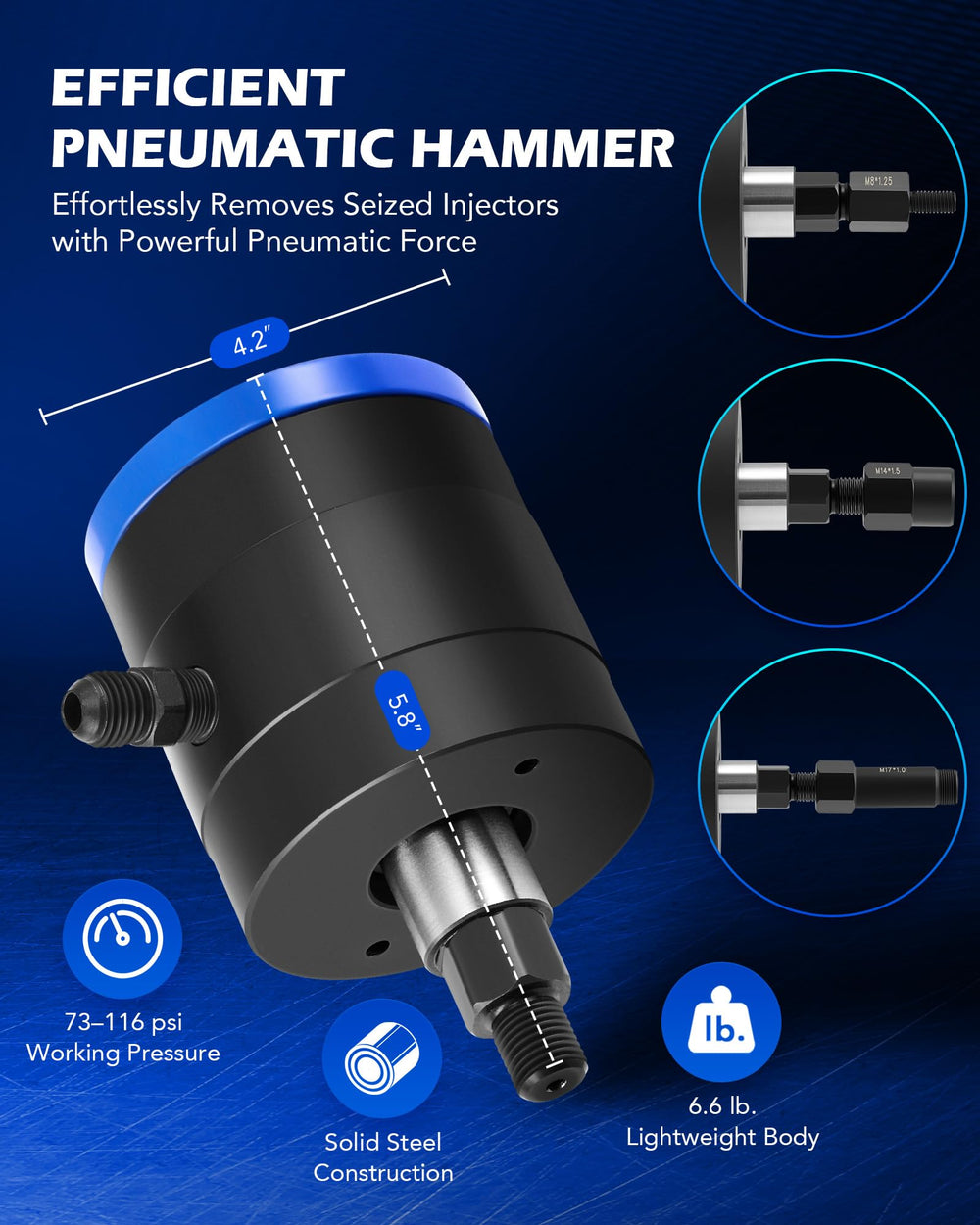 Orion Motor Tech air hose and EU/US connectors enabling workshop compatibility