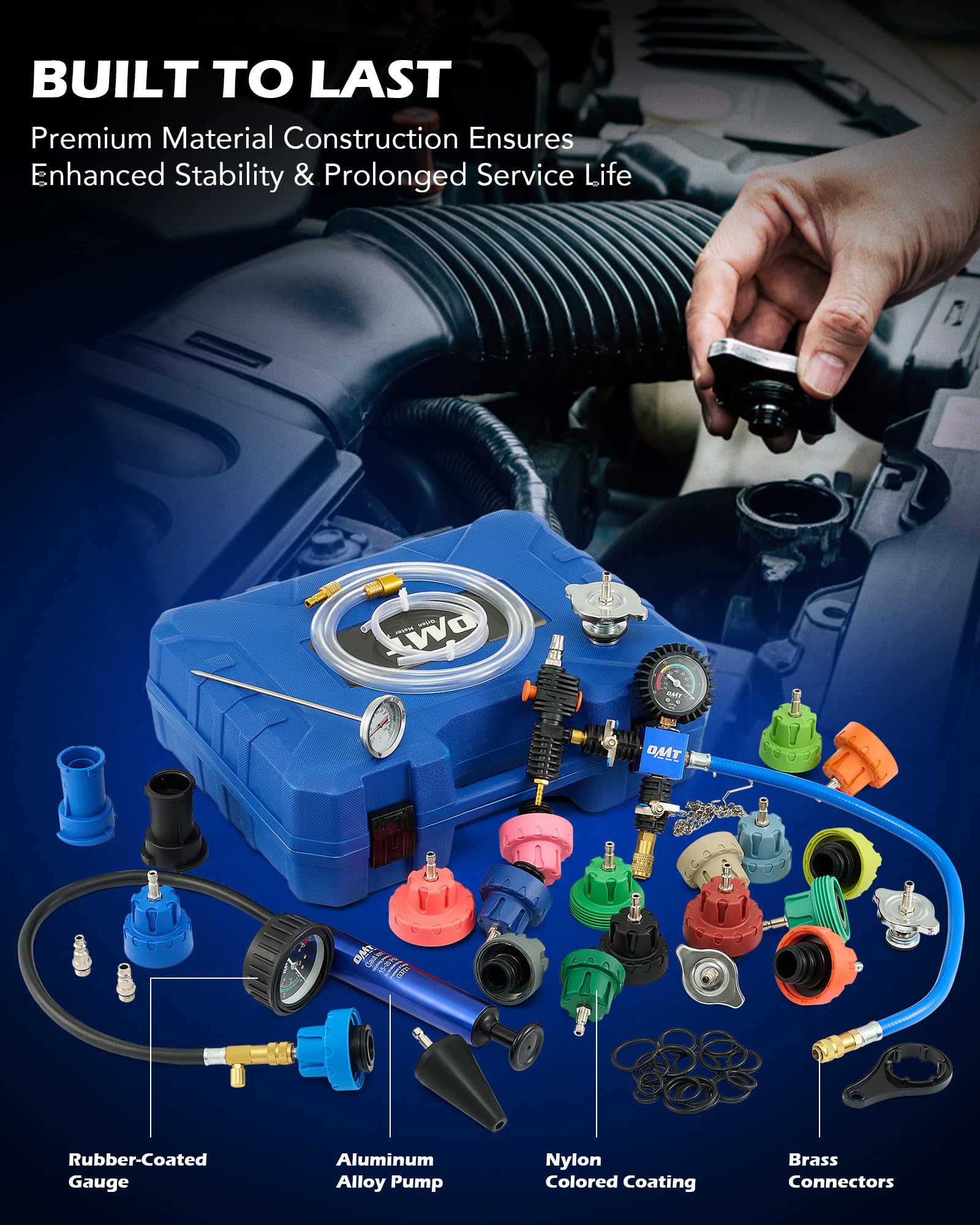 Orion Motor Tech hoses and clamps detail enabling leak isolation and fluid flow