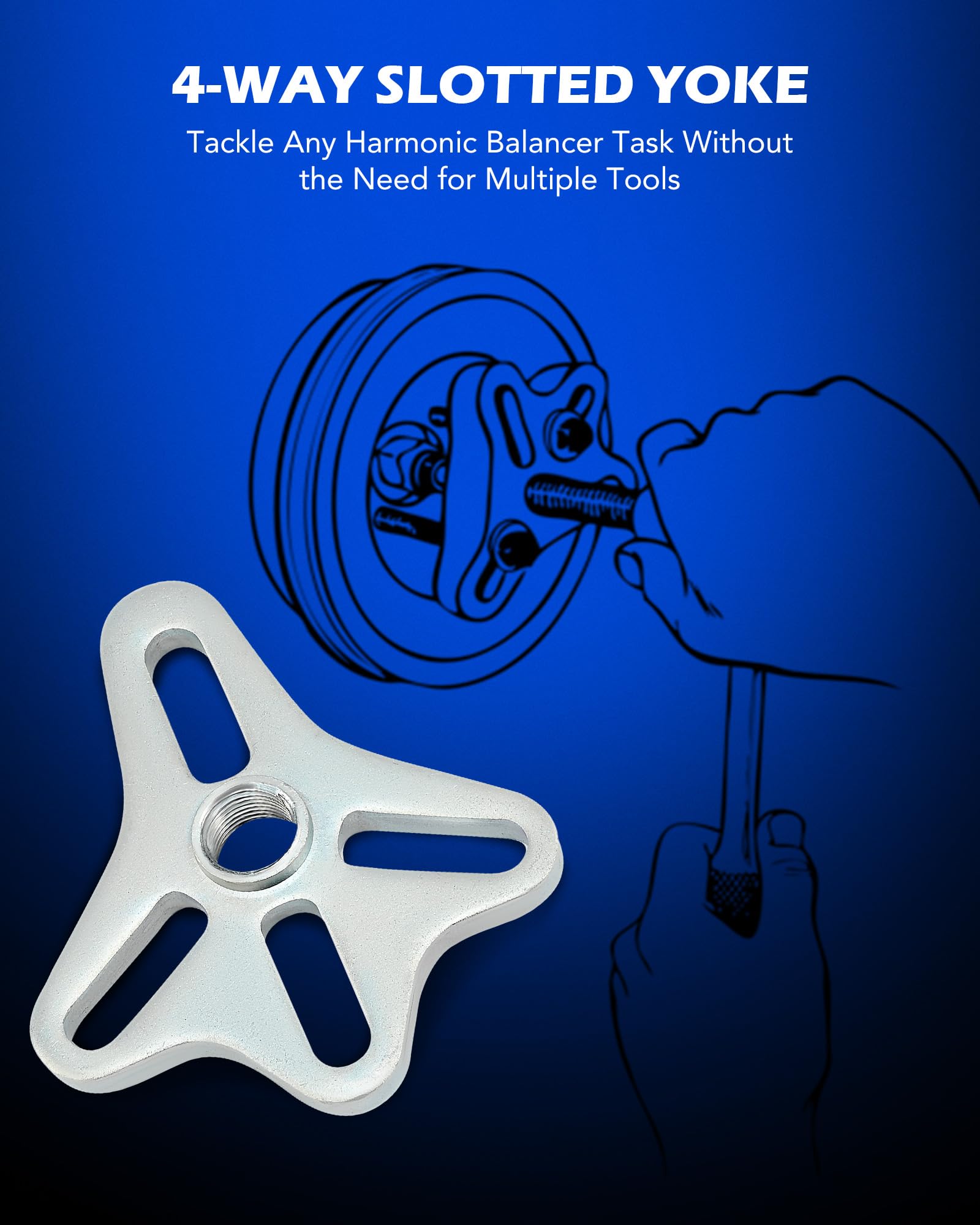 Orion Motor Tech in-use removing harmonic balancer demonstrating safe controlled extraction