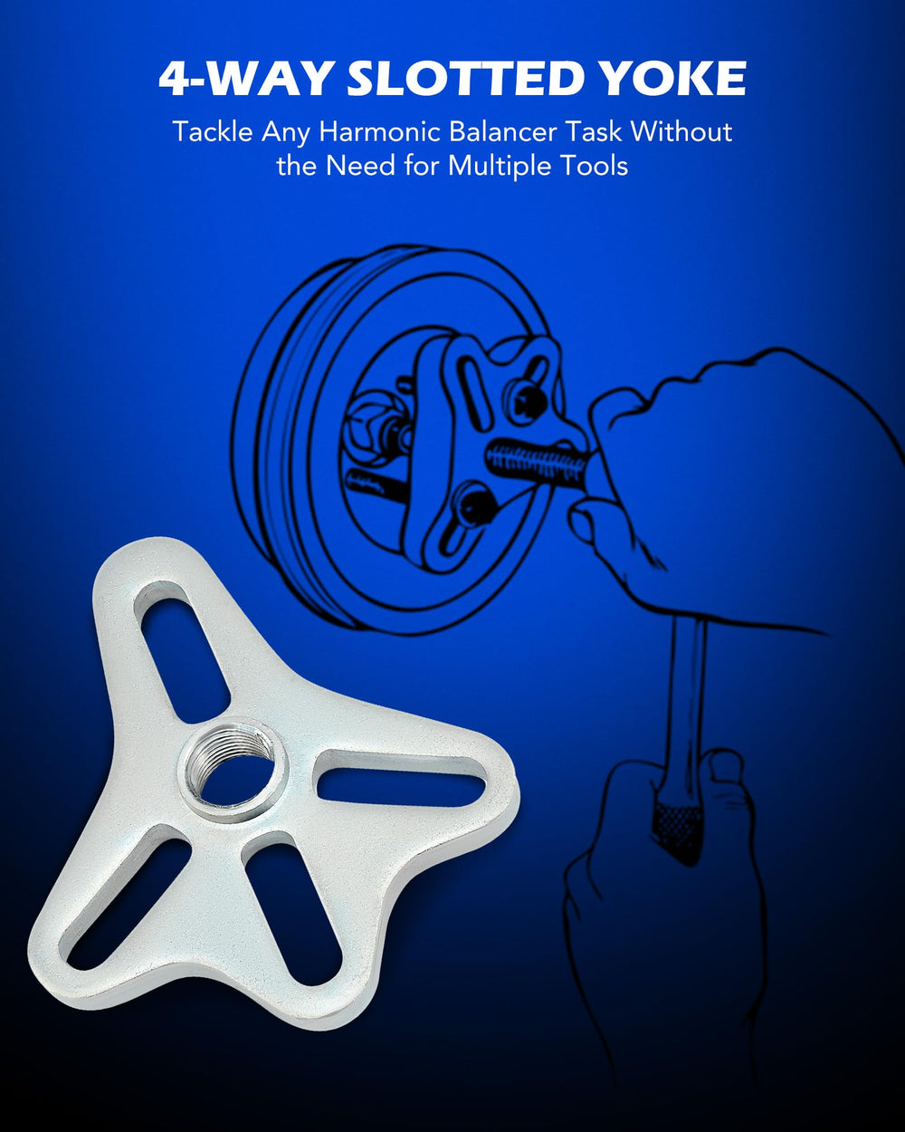 Orion Motor Tech in-use removing harmonic balancer demonstrating safe controlled extraction