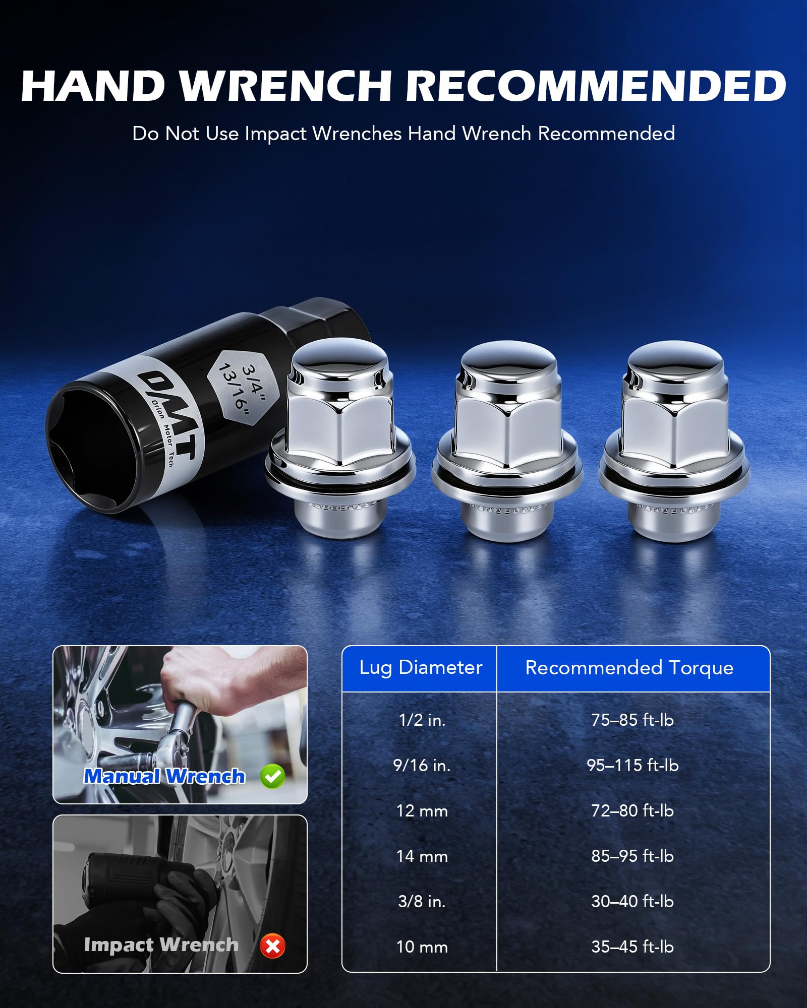 Orion Motor Tech lug nuts installed on alloy wheel, reliable wheel attachment