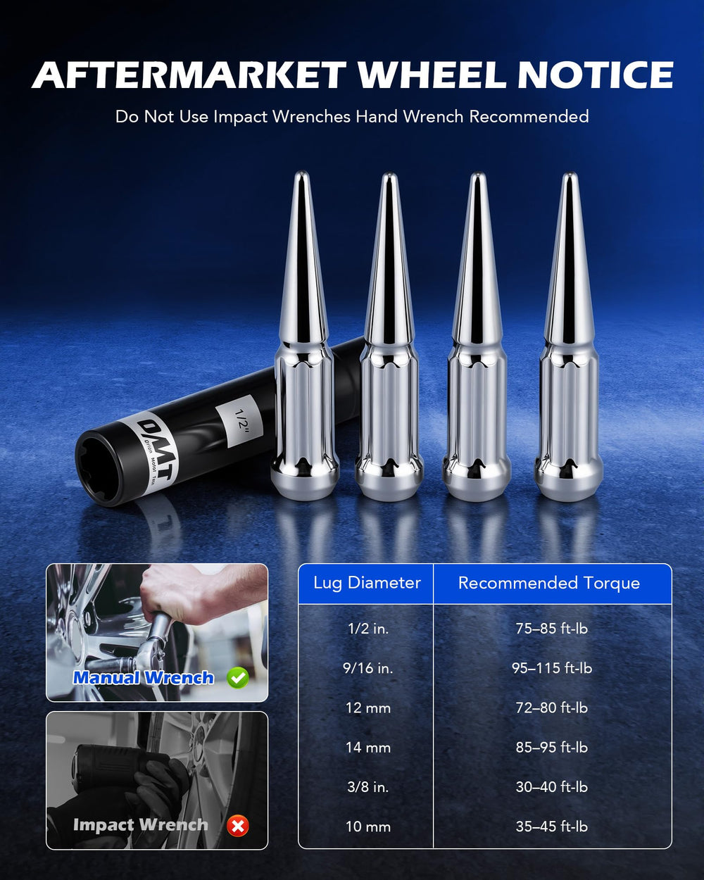 Orion Motor Tech lug nuts installed on alloy wheel showing finished appearance and fitment