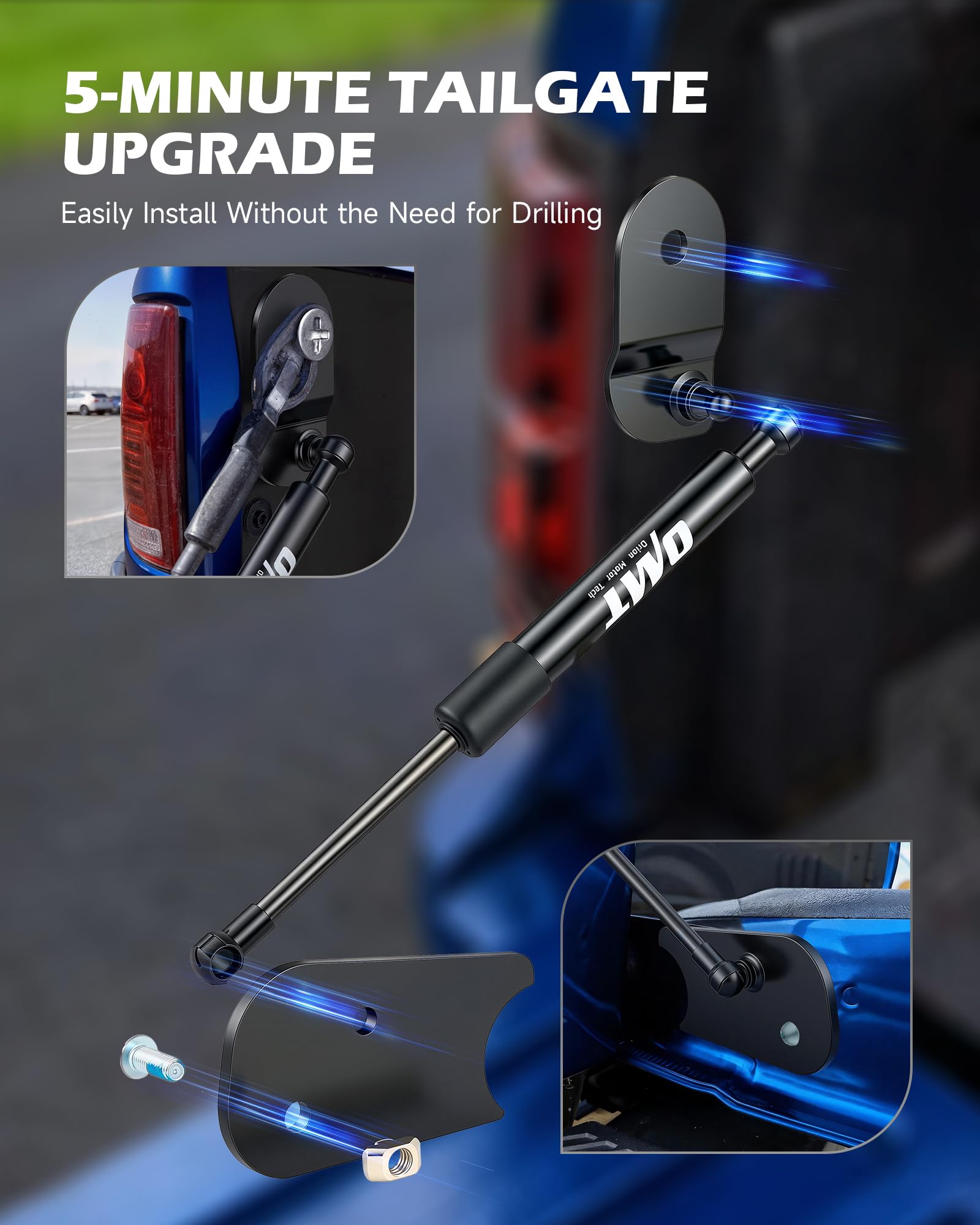 Orion Motor Tech mylar sheet and included hardware protecting paint and simplifying install