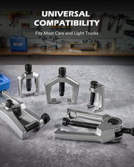 Orion Motor Tech pitman arm puller detail showing secure grip for safe removal