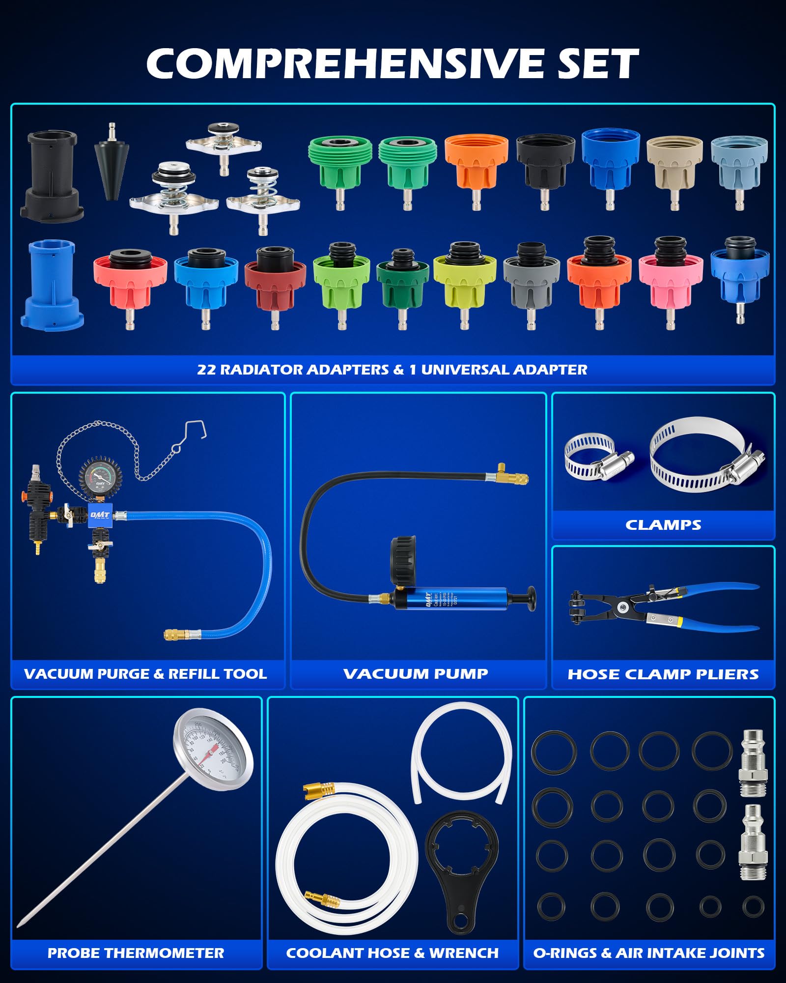 Orion Motor Tech purge refill tool in use demonstrating air-free coolant fill