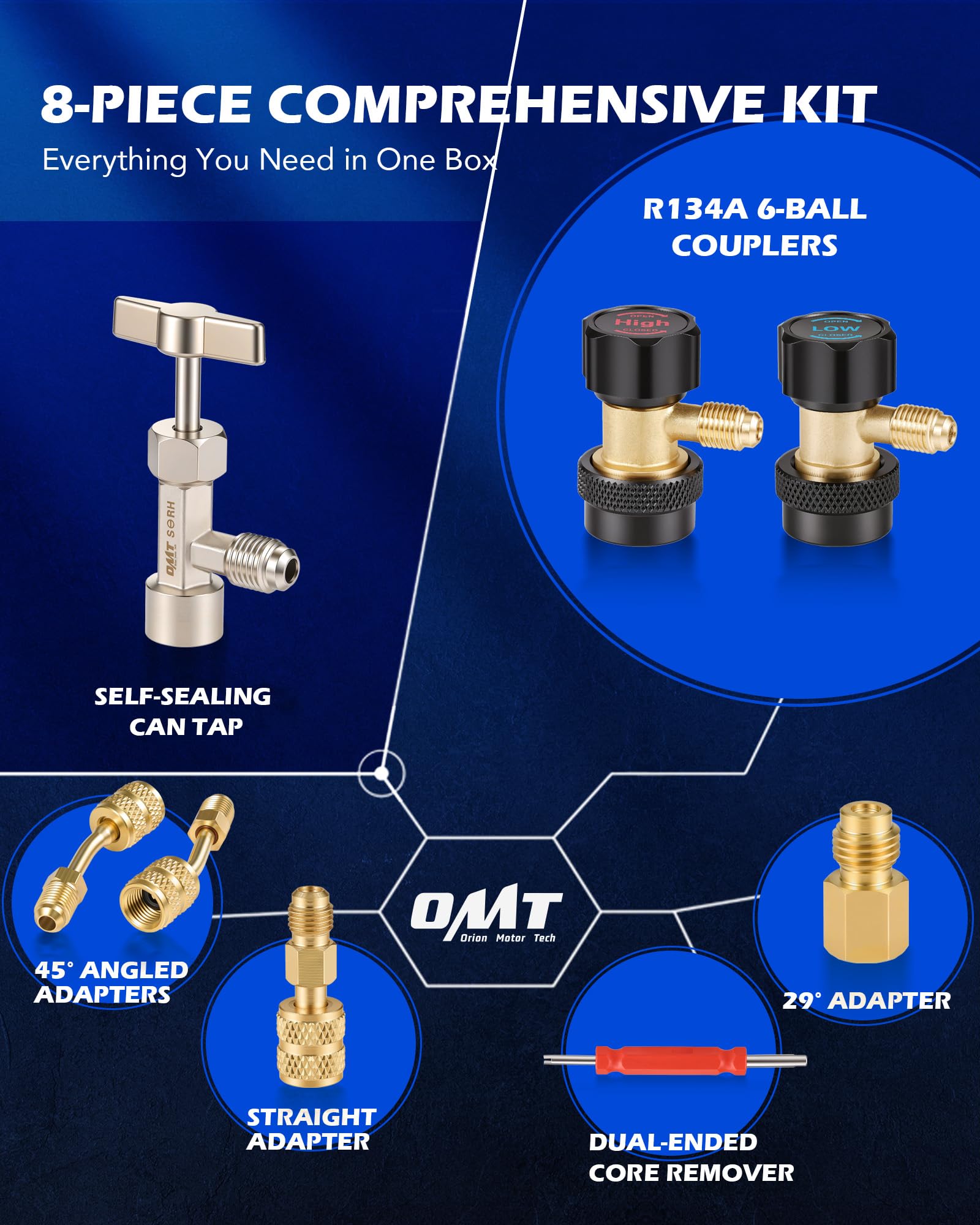 Orion Motor Tech kit beside a tape measure to show compact size and easy transportability